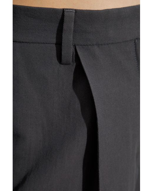 Dries Van Noten Gray Wide-Leg Casual Pants