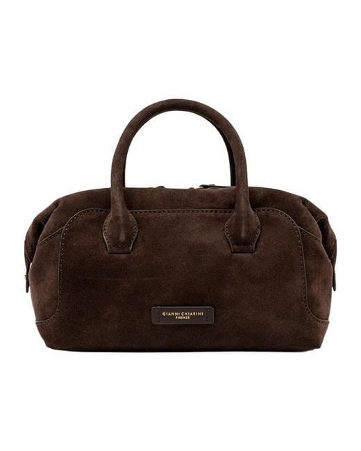 Gianni Chiarini Brown Suede Tote Bag
