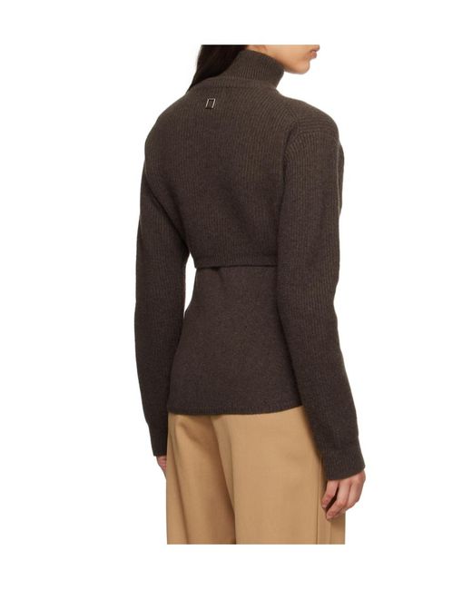 Wooyoungmi Brown Layered Turtleneck