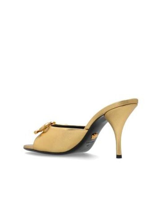 Versace Metallic Heeled Mules