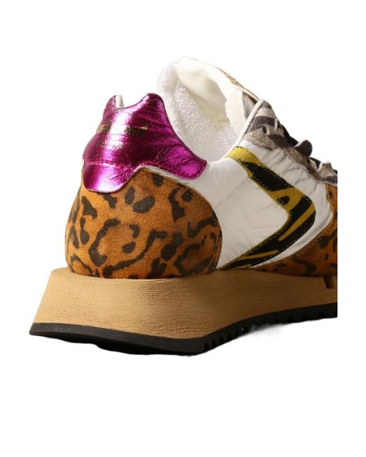 Valsport Metallic Leopard Print Casual Sneakers