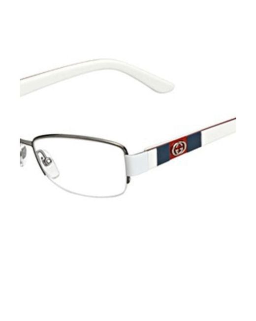 Gucci White Logo Details Flat Mirror