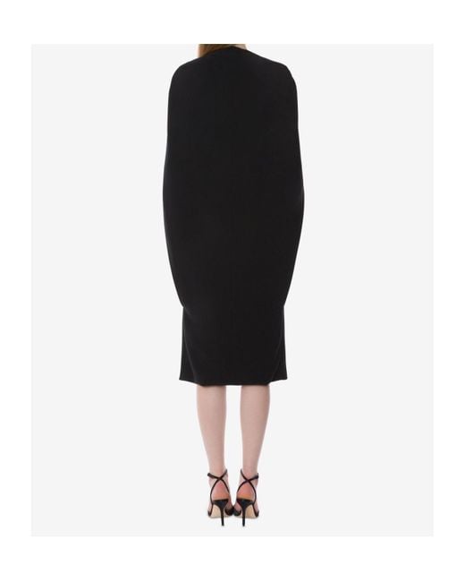 Alberta Ferretti Black Flowing Silhouette Dress With Delicate Draping