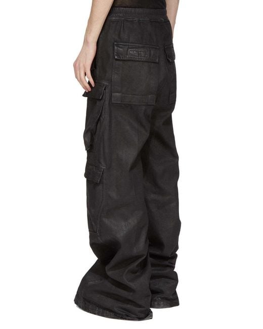 Rick Owens Black Double Cargo Jumbo Belas for men