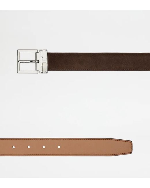 Tod's Brown Buckle Belt for men