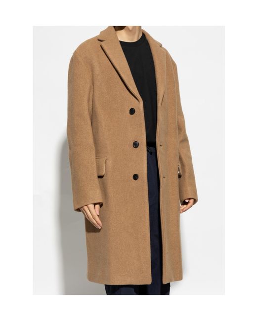 Dries Van Noten Brown Single-Breasted Coat for men