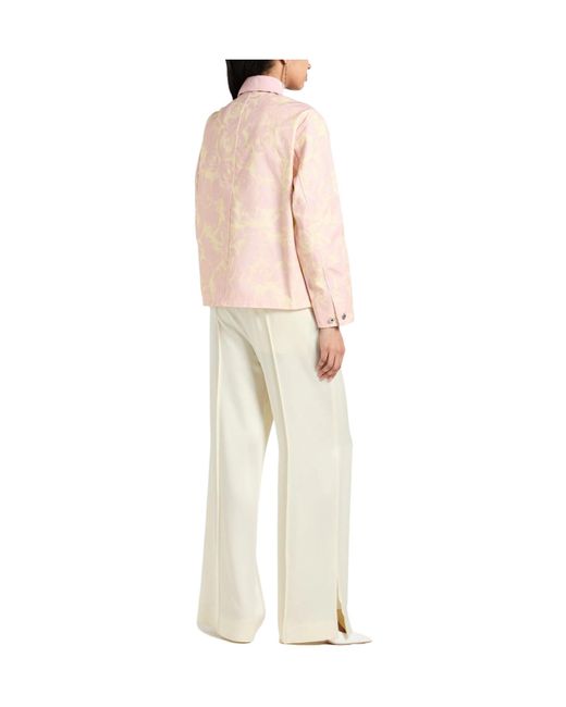 Burberry Pink Floral Printed Jacket