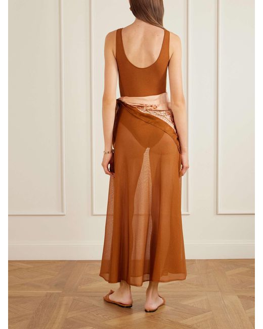 Zimmermann Brown Aster Scarf Maxi Dress