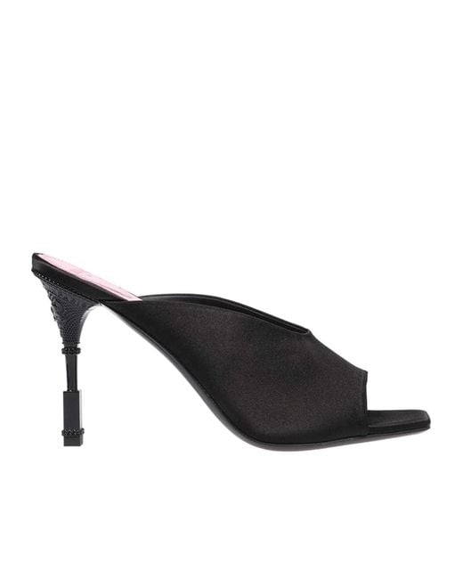Balmain Black Open-Toed High-Heeled Sandals