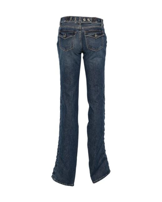 Liu Jo Blue X Elodie Whiskered Ruched Jeans