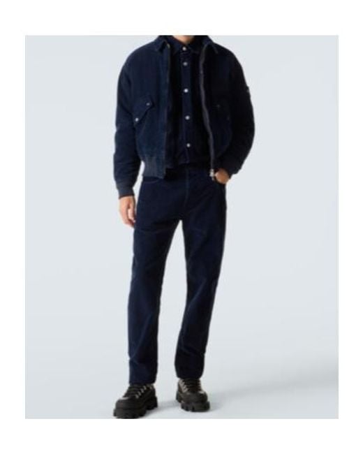 Stone Island Blue Compass Cotton-Blend Corduroy Overshirt for men