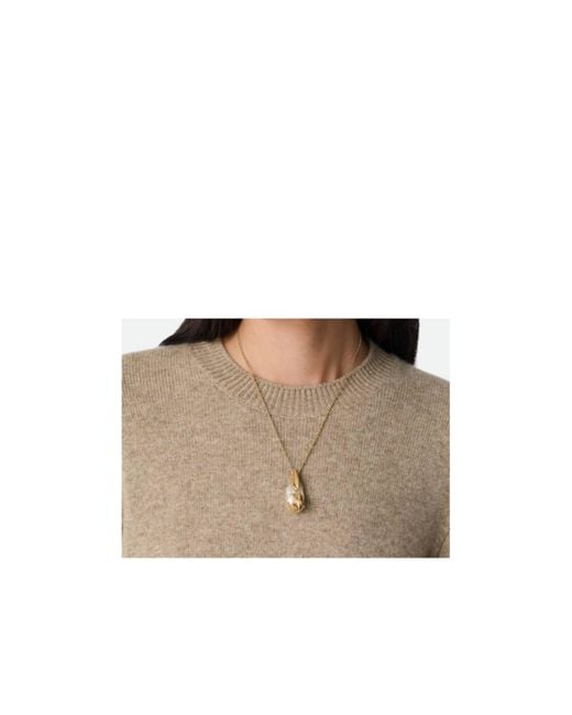 Bottega Veneta Metallic Rana Pearl Necklace