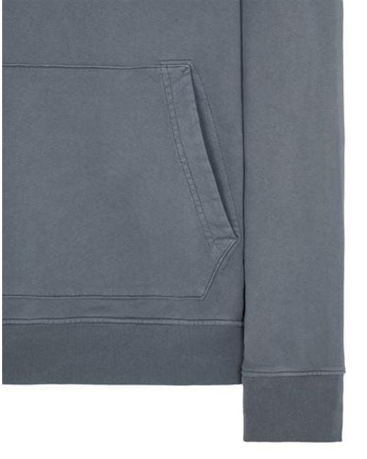Stone Island Gray Compass-Patch Cotton Hoodie for men