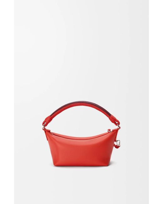 Loewe Red Braided Handle Shoulder Bag