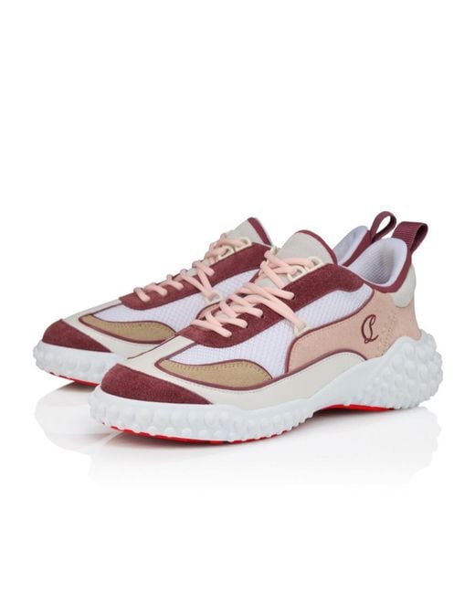 Christian Louboutin Pink Mara Low-Top Sneakers