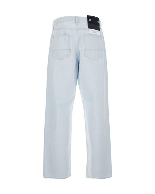 Stone Island Blue Loose-Fit Five-Pocket Jeans for men