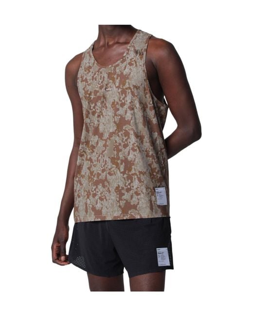 Satisfy Brown Crew Neck Vest for men