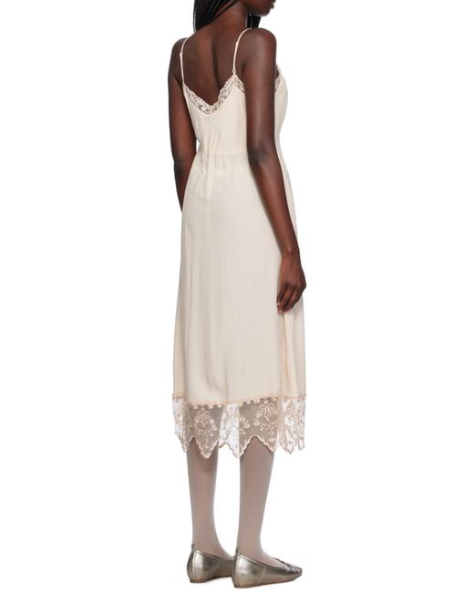 Simone Rocha White Deep Lace Trim Slip Dress