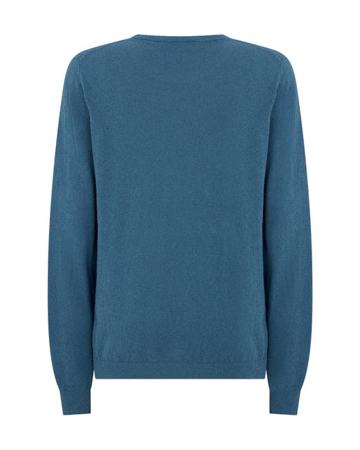 Roberto Collina Blue Crew Neck Knitted Sweater for men