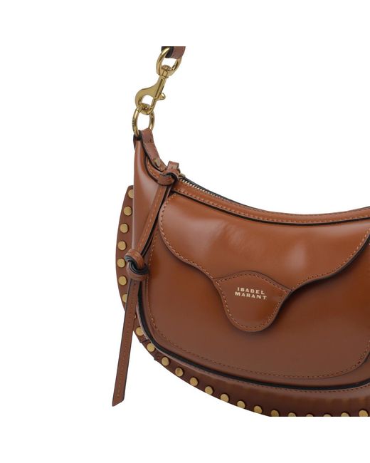 Isabel Marant Brown Zippered Shoulder Bag