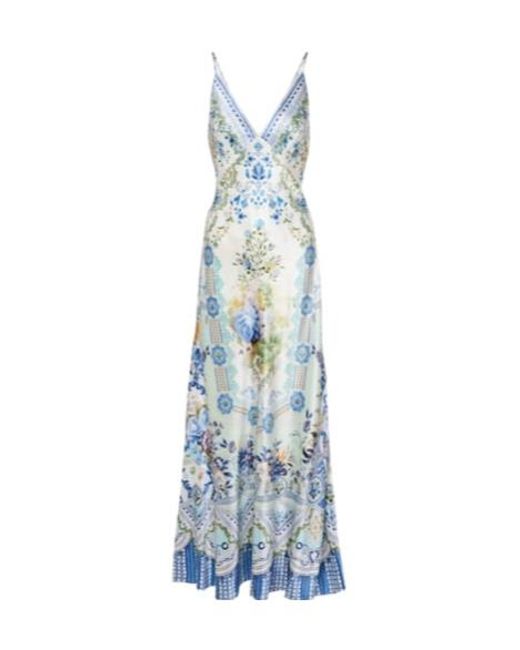 Camilla Blue My Homespun Heart Silk Slip Dress