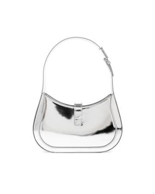 Versace White Greca Goddess Metallic Tote Bag
