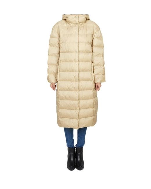 Max Mara Natural Long-Sleeved Cotton-Padded Jacket