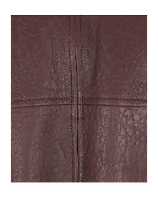 Lardini Brown Long-Sleeve Leather Jacket for men