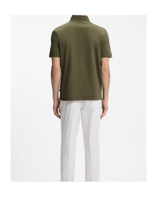 Boss Green Double B Monogram-Patch Polo Shirt for men