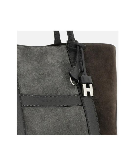 Hogan Black Script Shopping Bag Medium