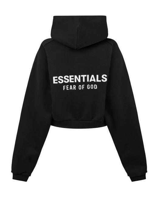 Fear Of God Black Logo Hooded Sweatshirt