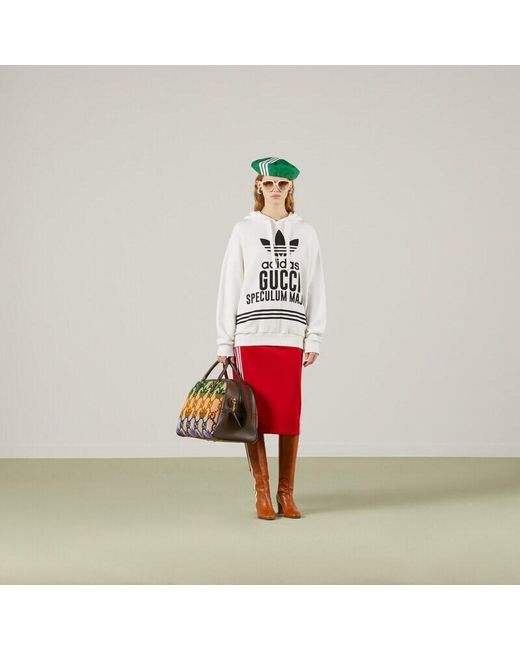 Gucci White X Adidas Hooded Hoodie