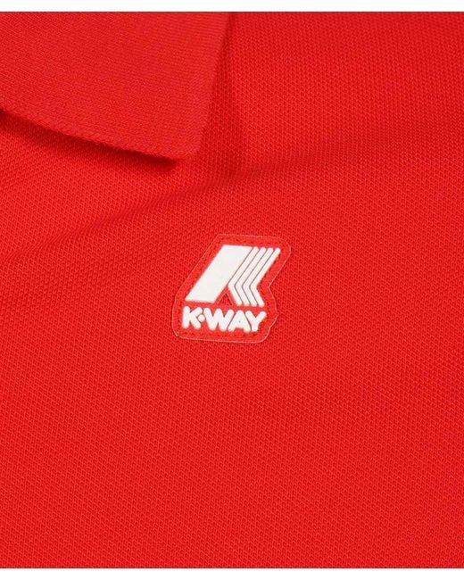 K-Way Red Short-Sleeved Polo Shirt for men