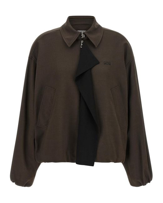 Loewe Black Viscose And Wool Jacket