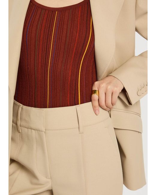 Gabriela Hearst Natural Rhein Wool Trousers
