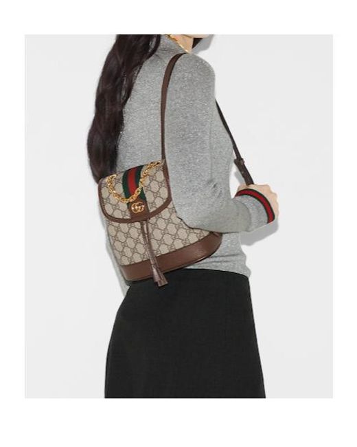 Gucci Brown Ophidia Mini Backpack