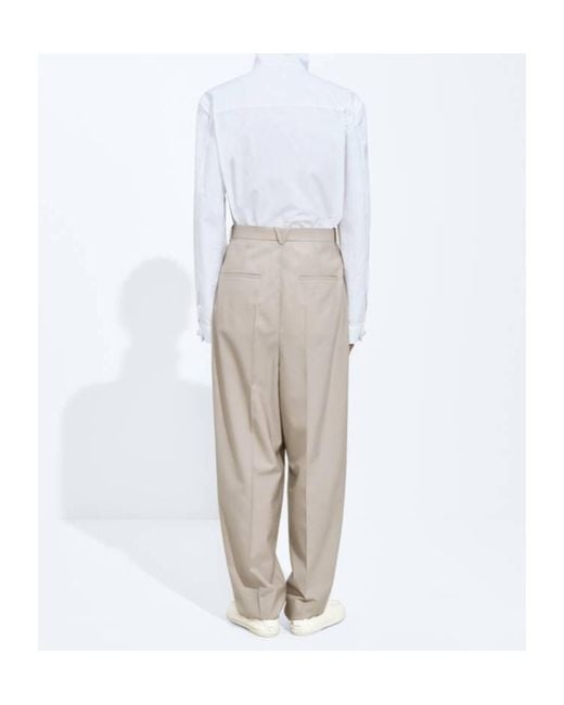 Bottega Veneta White Wool And Cotton Pants for men