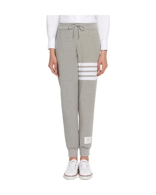 Thom Browne Gray 4-Bar Stripe Track Pants