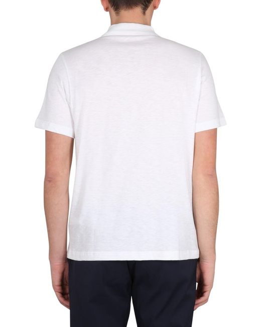 Theory White Classic Short-Sleeved Polo Shirt for men
