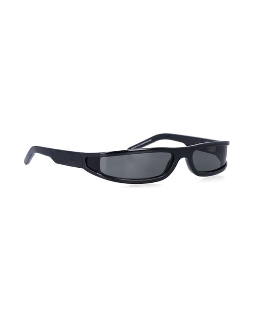 Rick Owens White Rectangular Frame Sunglasses for men