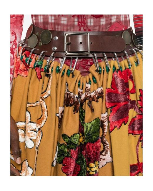 Chopova Lowena Red Logger Mini Skirt