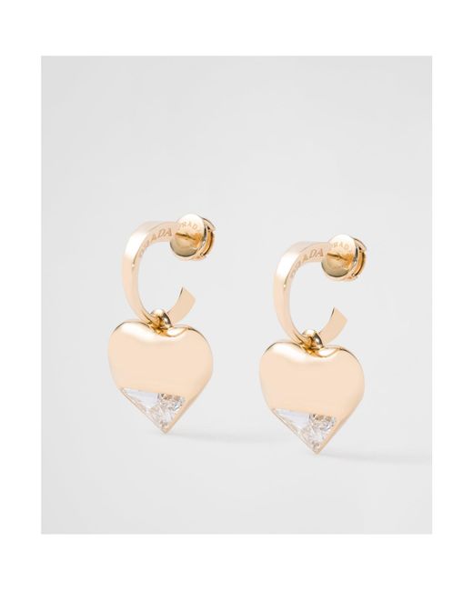 Prada Pink Eternal Pendant Earrings