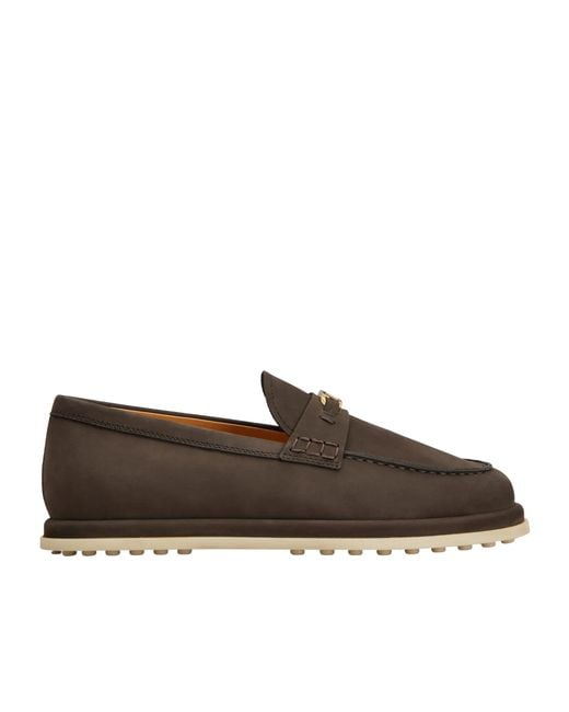 Tod's Brown Round-Toe Loafers