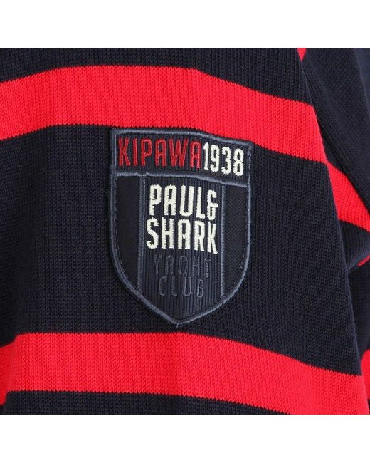 Paul & Shark Red Striped Pullover for men