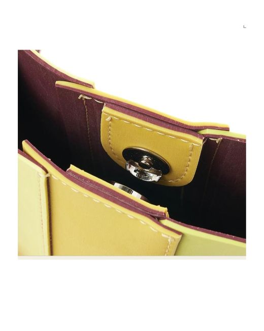 Sunnei Yellow Rectangular Shoulder Bag