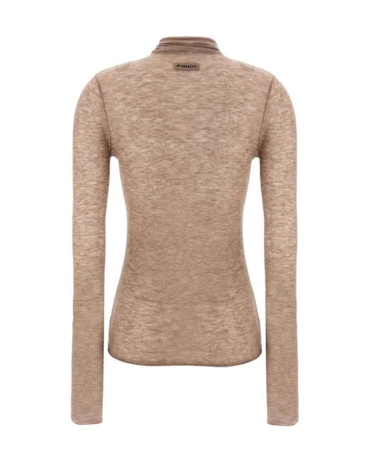 Pinko Natural Moss Turtleneck Knitted Jumper