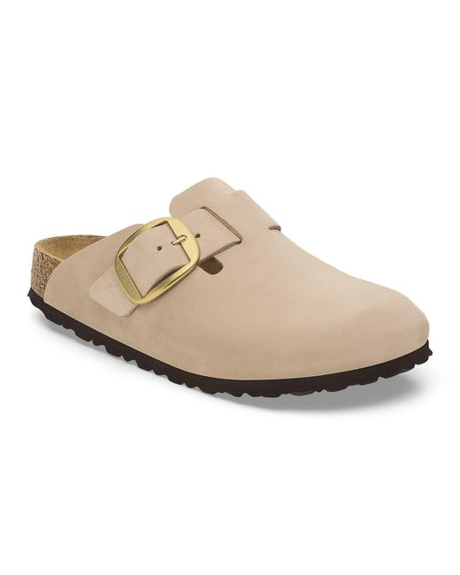Birkenstock White Boston Slippers