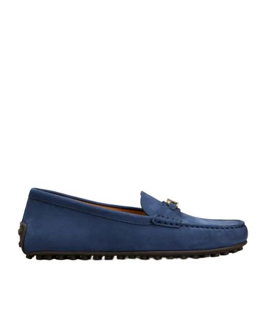 Tod's Blue Oval-T Loafers