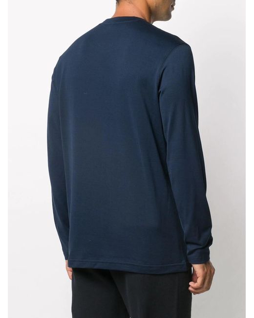 Paul & Shark Blue Logo Patch Long-Sleeve Top for men