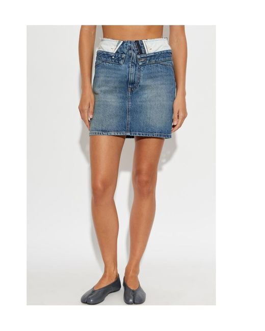 MM6 by Maison Margiela Blue Denim Skirt